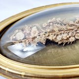 19th Century Domed Glass Front Oval Picture Frame