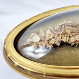 19th Century Domed Glass Front Oval Picture Frame