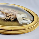 19th Century Domed Glass Front Oval Picture Frame