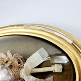 19th Century Domed Glass Front Oval Picture Frame