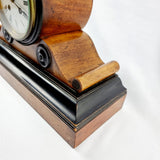 19th Century Mahogany, Ebonised Mantle Drum Clock