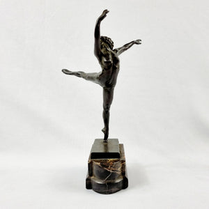 Art Deco Bronze Figure Serge Yourievitch Sculp la Danseuse Nattova