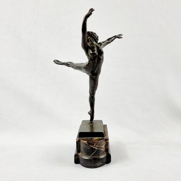 Art Deco Bronze Figure Serge Yourievitch Sculp la Danseuse Nattova