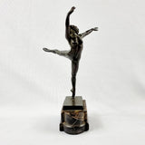 Art Deco Bronze Figure Serge Yourievitch Sculp la Danseuse Nattova