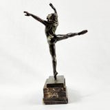Art Deco Bronze Figure Serge Yourievitch Sculp la Danseuse Nattova