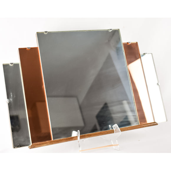 Art Deco Smoked Copper Mirror