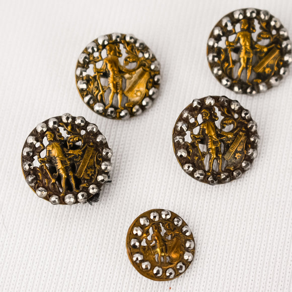 Vintage knight buttons