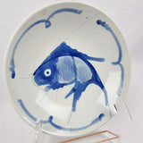Blue and White Chinese Carp Bowl