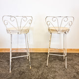 Pair of French Metal Bar Stools