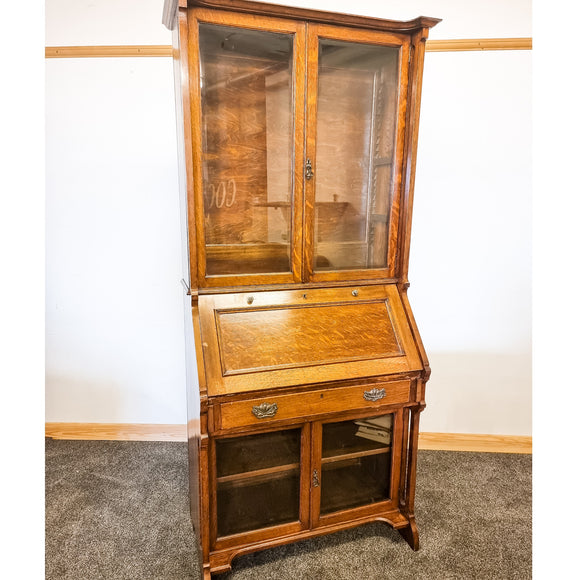 Oak Arts and Crafts Bureau Bookcase