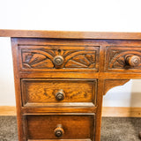 Leather Top Oak Desk