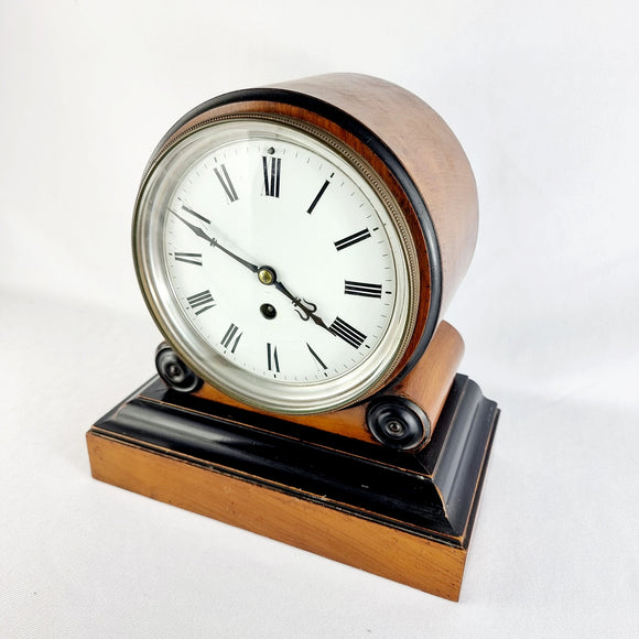 19th Century Antique Mahogany Ebony Mantle Clock