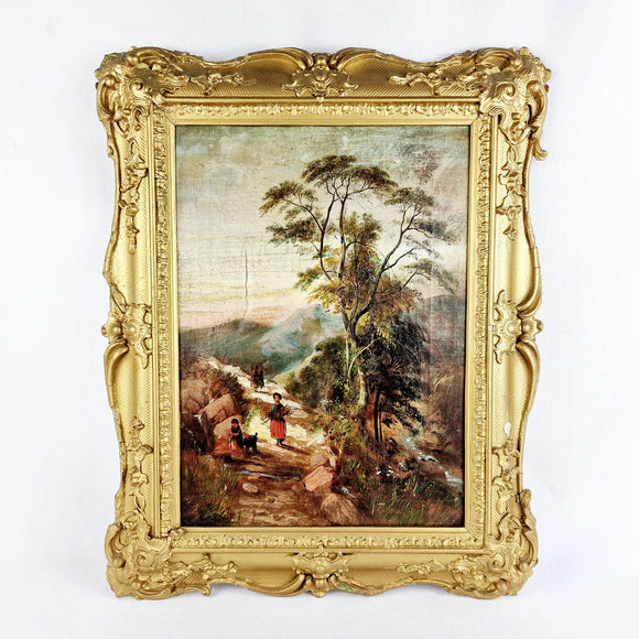 Rural 19th Century School Oil Painting