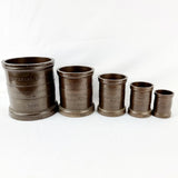 Set of Five Victorian Imperial Bronze Measures.