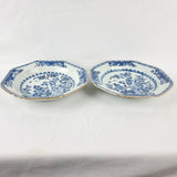Pair of 19th Century Chinese Blue and White Hexigon plates