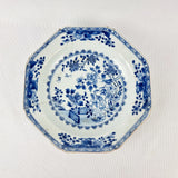 Pair of 19th Century Chinese Blue and White Hexigon plates