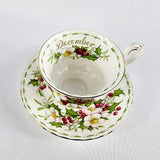 Royal Albert December Christmas Rose Cup and Saucer