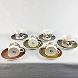 Susie Cooper Set of Six Coffee Cups and Saucers