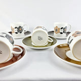 Susie Cooper Set of Six Coffee Cups and Saucers