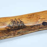 Scrimshaw Fossilised Mammoth Ivory Tusk