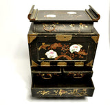 19th Century Japanese black lacquered Travelers Desk - Attrells