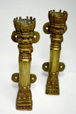 Pair of Early 20th Century Brass Candle Wall Sconces - Attrells