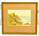 Water Colour by W.E.Croxford Coastal Scene Fairlight Hastings East Sussex - Attrells