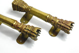 Pair of Early 20th Century Brass Candle Wall Sconces - Attrells