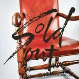 Red Leather Oak Elbow Chair